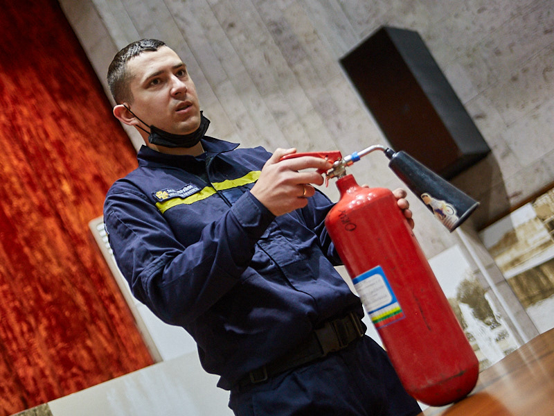 На КП «Харківводоканал» пройшли навчання з пожежної безпеки 
