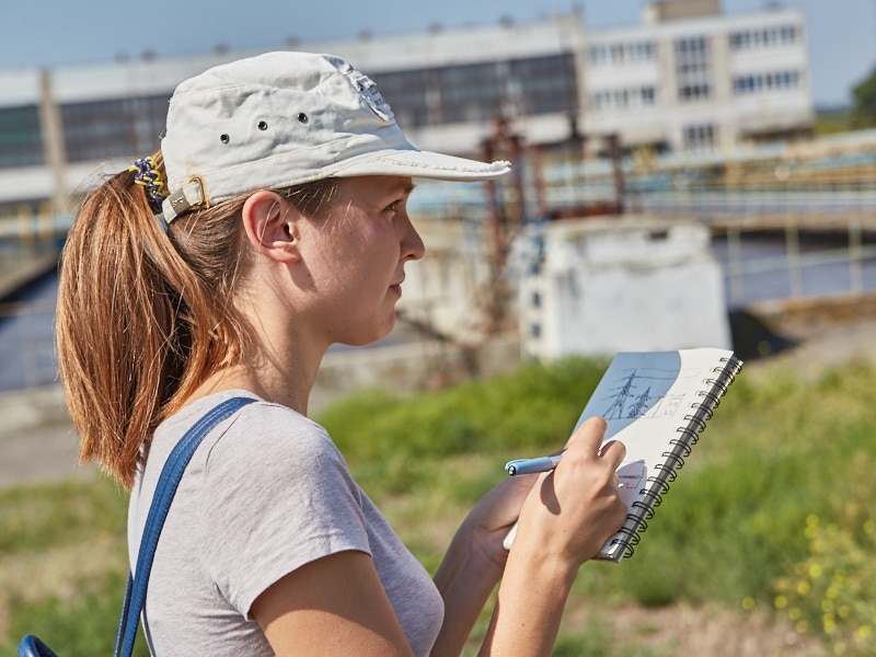 Художники і фотографи проекту «Urban sketchers» відвідали Диканівські очисні споруди 